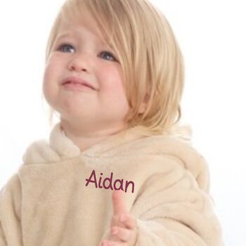 Personalised Embroidered Oversize Plush Hoodie Infants, 4 of 6