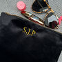 Personalized Dragonfly Initials Velvet Toiletry Bag, thumbnail 4 of 6