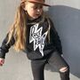 Rock And Roll Thunderbolt Kids Sweatshirt In Black, thumbnail 1 of 7