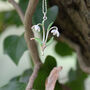 White Open Snowdrop January Birth Flower Necklace, thumbnail 1 of 3