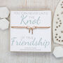 Rose Gold Bow Bracelet, Never Untie The Knot, thumbnail 1 of 4