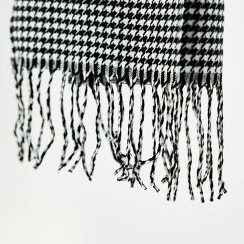 Houndstooth Autumn Winter Scarf, 4 of 4