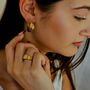 Celestial Gem Studded Open Cuff Bracelet And Faux Hoops Earrings, thumbnail 5 of 7