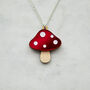Enchanted Woodland Mirrored Toadstool Pendant Necklace, thumbnail 2 of 2