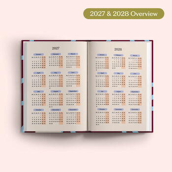 2027 Diary | A5 Hardcover Week To View | Sky Blue And Plum, 3 of 7