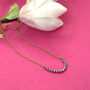 Grey Curve Crystal Necklace, thumbnail 1 of 6