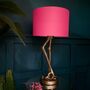 Flamingo Gold Leggy Pink Shade Table Lamp, thumbnail 2 of 3