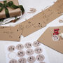 Christmas Advent Calendar Kraft Envelopes And Stickers, thumbnail 1 of 6