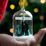 Personalised Family Silhouette Glass Dome Bauble, thumbnail 1 of 6