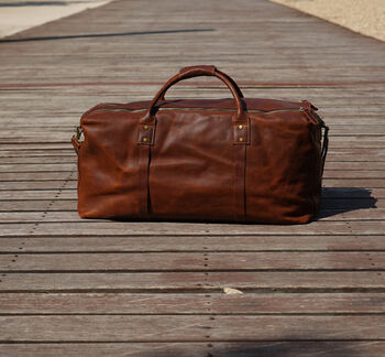 Genuine Leather Holdall Luggage Bag, 11 of 12