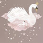 Swan And Clouds Fabric Wall Sticker, thumbnail 2 of 6