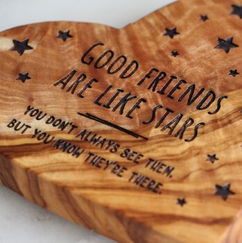 Personalised “Good Friends Are Like Stars” Wooden Plaque – Friendship Gift, 6 of 6