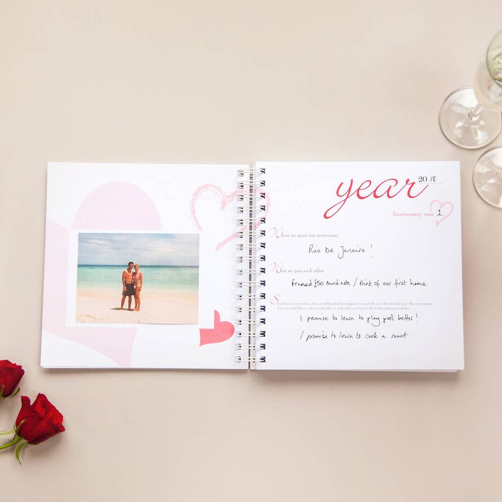 1st to 50th wedding  anniversary  memory book  by two little 