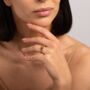 Round Cut Yellow Tourmaline 18k Rose Gold Plated Ring, thumbnail 1 of 3