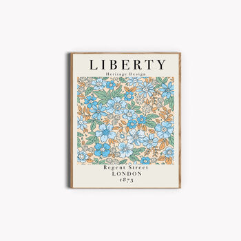 Liberty Retro Blue Art Print, 6 of 6