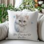 Personalised Persian Cat Love Hearts Cushion Cover, thumbnail 1 of 2