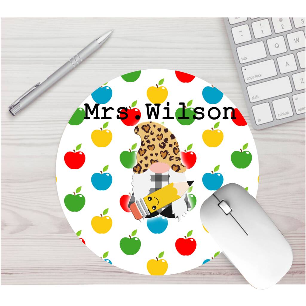 Personalised Apple Mouse Mat Teachers Gift, 1 of 2