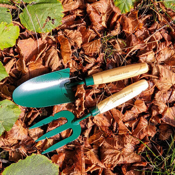 Personalised Fork And Trowel Gardening Set For Gardener, 2 of 8