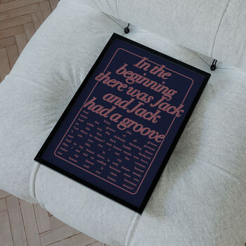 In The Beginning There Was Jack | My House Rhythm Controll Print | Music Poster | Wall Art | House Music | Typographic | Lyric | Wall Decor, 7 of 9