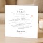 For My Bride On Our Wedding Day Personalised Card, thumbnail 1 of 8