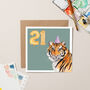 Tiger 21st Birthday Card, thumbnail 1 of 3