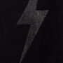 Glitter Bolt Organic Sweatshirt – Black, thumbnail 4 of 7