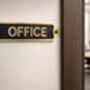 Custom Solid Brass Office Plaque With Black Finish, thumbnail 4 of 7