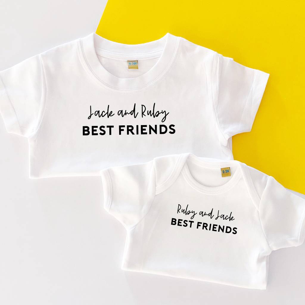 Personalised 'best Friends' Matching Top Set By Snappy Crocodile ...