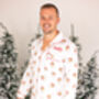 Men's Personalised Christmas Santa Print Pyjamas, thumbnail 7 of 7