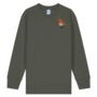 Childrens Unisex Organic Cotton Embroidered Robin Christmas Jumper, thumbnail 2 of 11