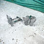 Butterfly Cufflinks Antiqued Pewter, thumbnail 1 of 2