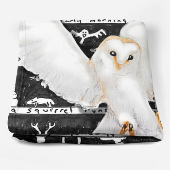Owl Fleece Blanket, 5 of 8