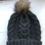 Suffolk Cabled Beanie Hat Knitting Kit, thumbnail 4 of 6