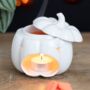 White Pumpkin Oil Burner – Autumn Decor, thumbnail 1 of 4
