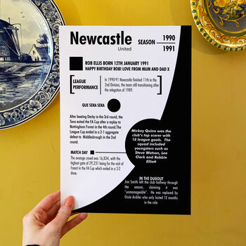 Personalised Print Gift For Newcastle United Fans, 3 of 6