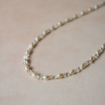 Aestas Choker Gold Filled Pearls And Herkimer Diamonds, 5 of 9