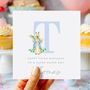 Flopsy Bunny Initial Birthday Card *Fully Personalised, thumbnail 2 of 2