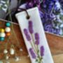 Lavender Hand Embroidered Linen Bookmark, thumbnail 8 of 12