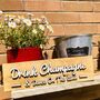 Drink Champagne Dance Lawn Reclaimed Wood Sign, thumbnail 3 of 3