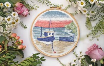 Moored Boats Embroidery Kit, 3 of 8