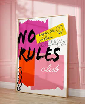No Rules Rebellion Graffiti Poster, 3 of 5