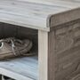 Aldsworth Wooden Bootroom Welly Store Bench, thumbnail 2 of 5