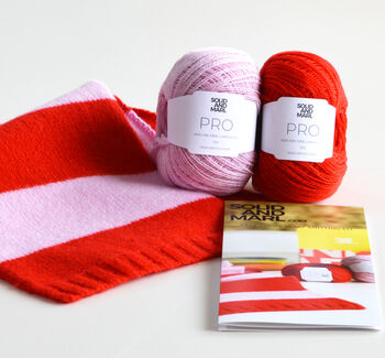 Easy Learn To Knit Stripe Scarf Knitting Kit, 2 of 5