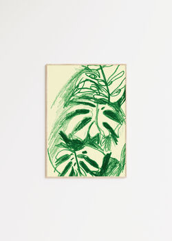 Monstera Plant Illustrated Print, 5 of 5