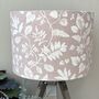 Bellever Blush Pink Botanical Drum Lampshades, thumbnail 1 of 8