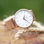 Ladies Personalised Watch With Rose Gold Strap, thumbnail 1 of 4