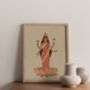 Lakshmi Art Print Hindu Wall Decor, thumbnail 2 of 3