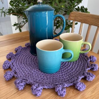Pompom Placemat Crochet Kit, 3 of 8