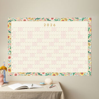 2026 Large Wall Planner | Hand Drawn Floral Design | Gift For Busy Women, 3 of 6