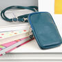 Personalised Leather Crossbody Phone Pouch, thumbnail 7 of 10